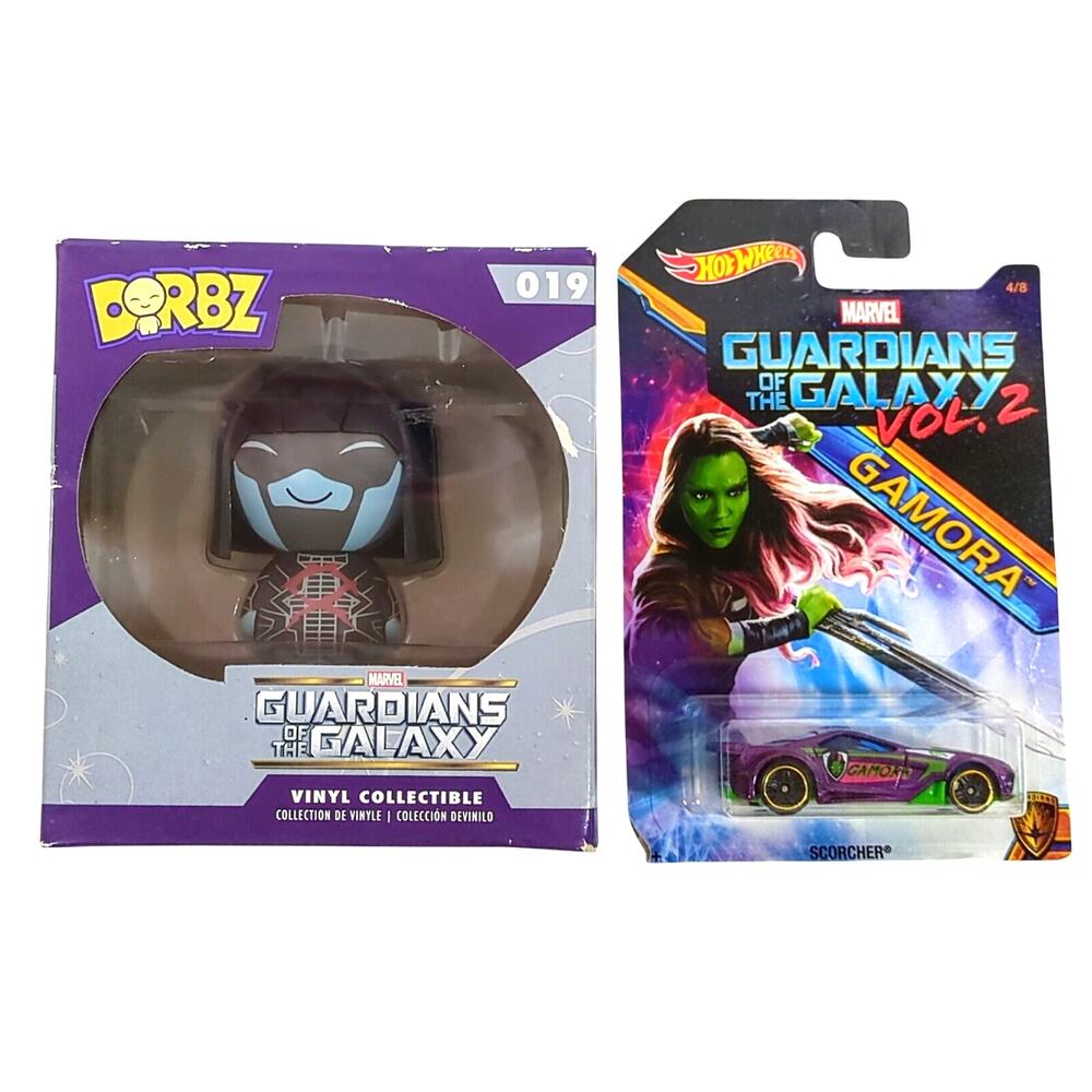 Guardians Galaxy Lot Dorbz Ronan Vinyl Figure NIB Hot Wheels Gamora Scorcher New